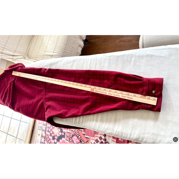 Vintage FILSON Wool Shirt Made in U.S.A. - Dark Red Windowpane Check - XXL - Picture 7 of 12